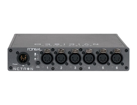 Opto Splitter RDM/DMX 6way RDM 6XL Netron Front